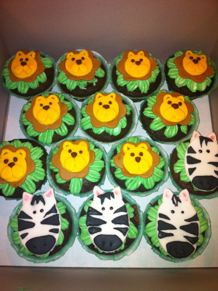 Jungle Themed Baby Shower Cupcakes