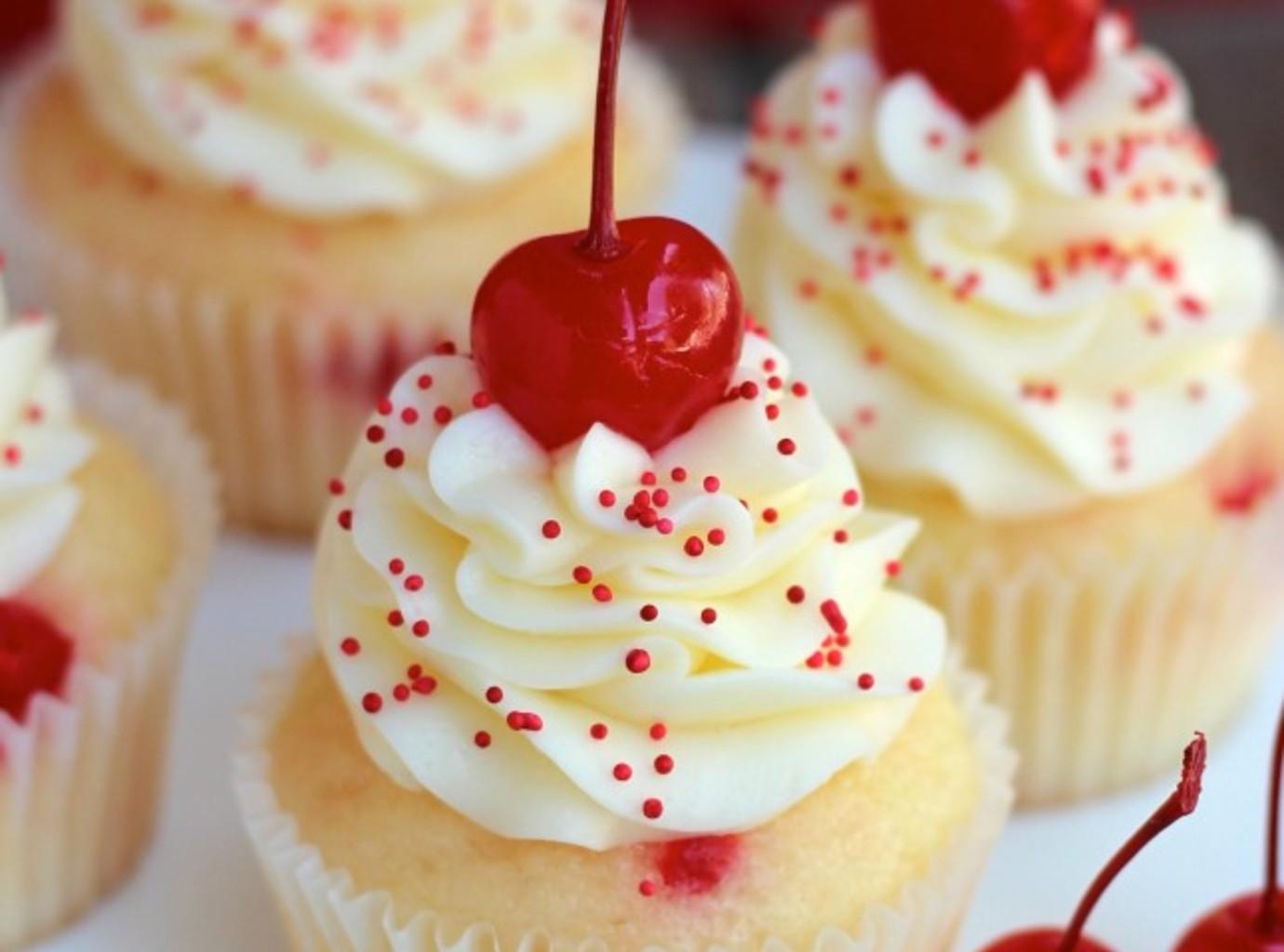 Maraschino Cherry Cupcakes Recipe