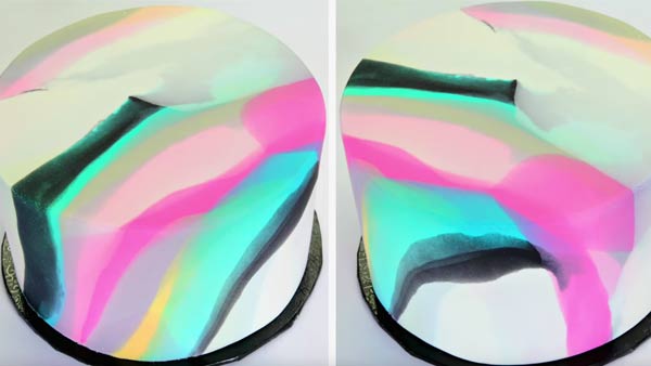 Marble Cake with Fondant Marble Cake with Fondant