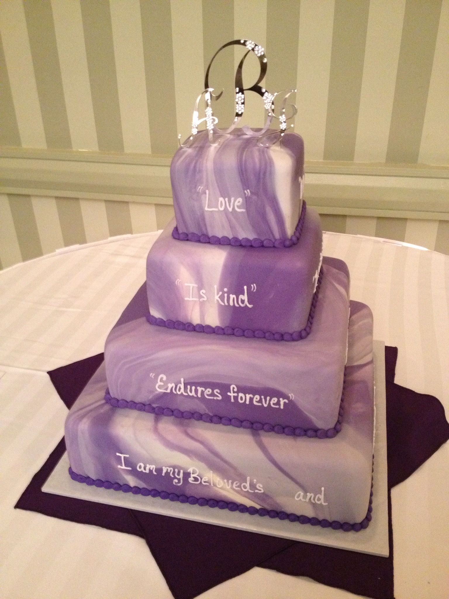 Marble Fondant Wedding Cake