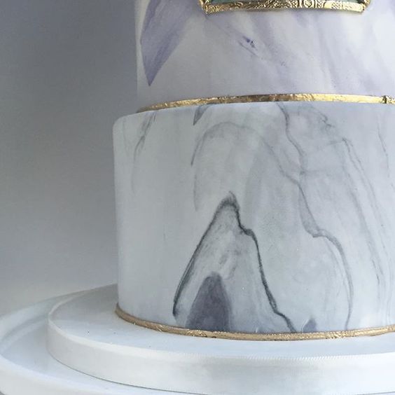 Marble Fondant Wedding Cake