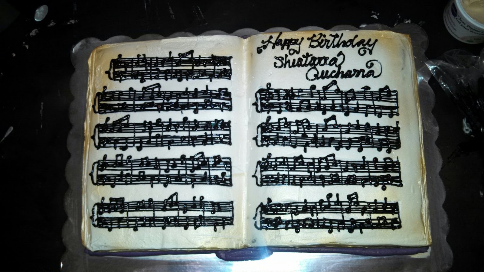 Music Note Sheet Cake Music Note Sheet Cake