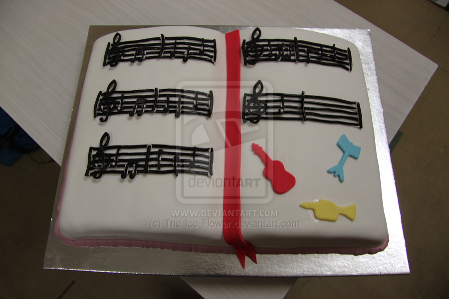 Music Note Sheet Cake Music Note Sheet Cake