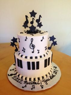 Music Note Themed Birthday Cake Music Note Themed Birthday Cake