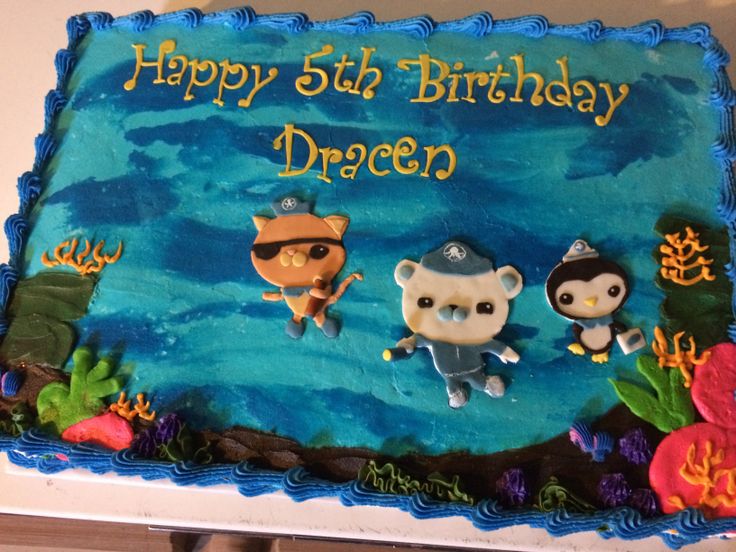 8 Photos of Round Sheet Cakes Octonauts