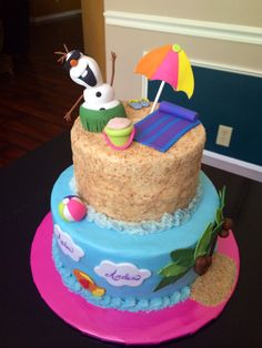 Olaf Summer Birthday Cake