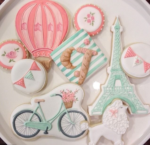 Paris Baby Shower Cookies Paris Baby Shower Cookies