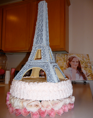 Paris Themed Birthday Cake