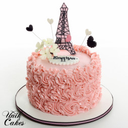 Paris Themed Birthday Cake