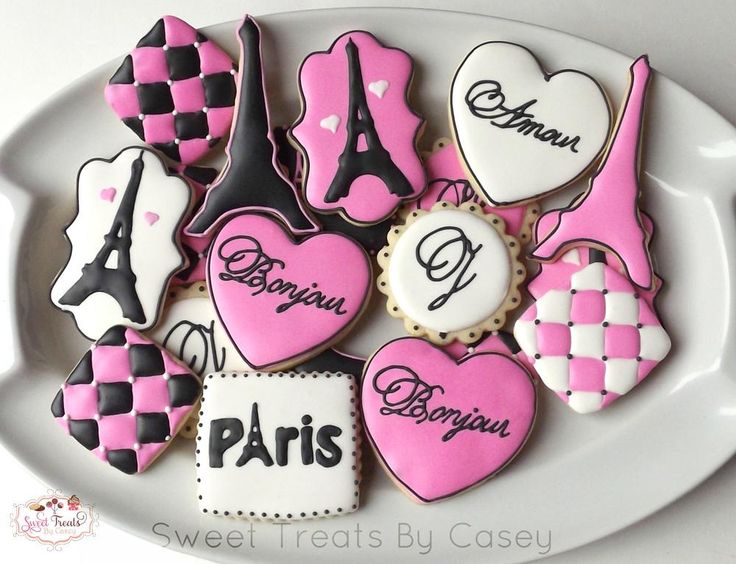 Paris Themed Cookies