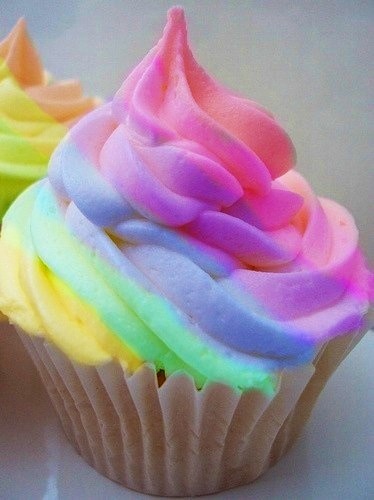 Pastel Rainbow Cupcake