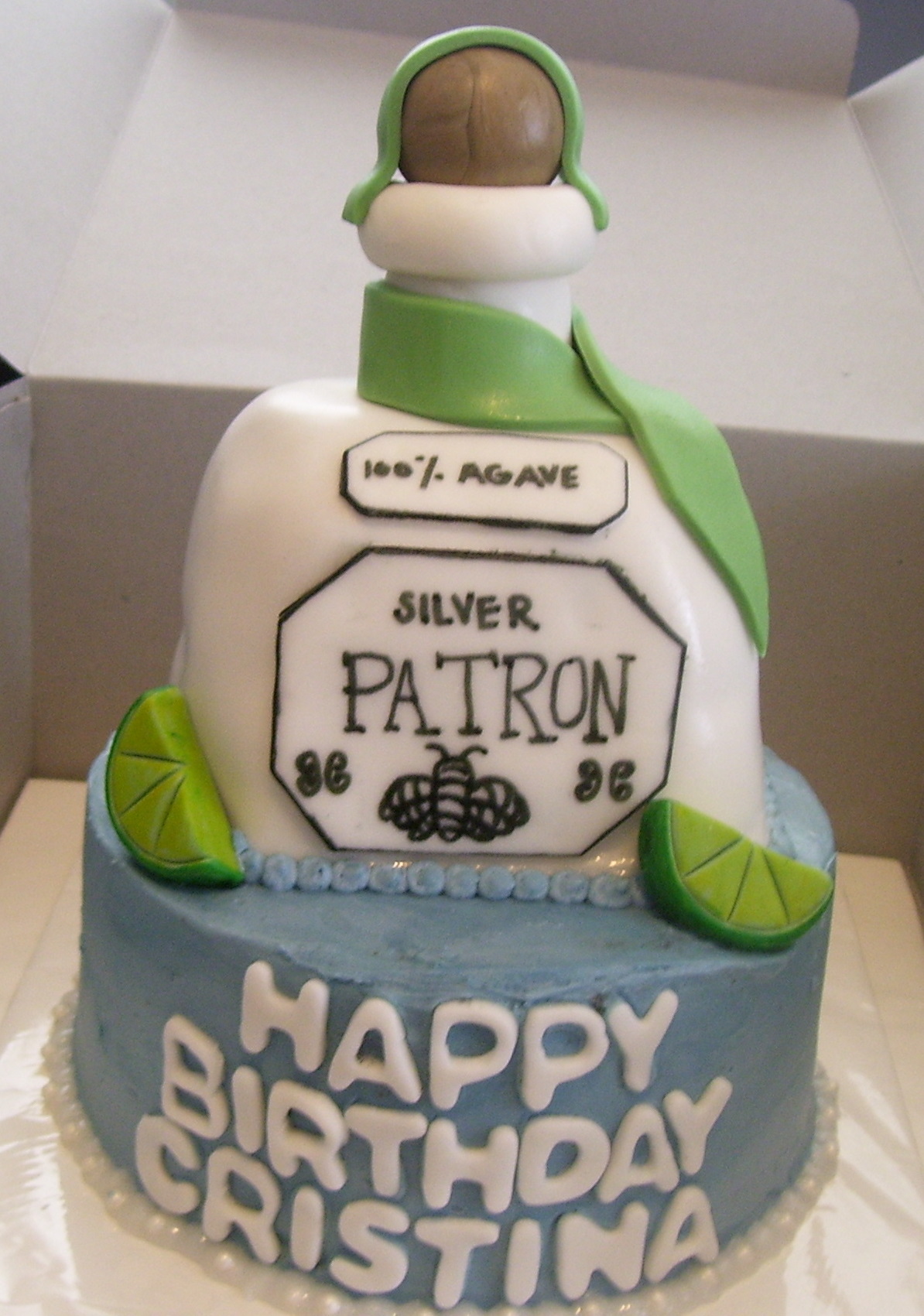 Patron Tequila Birthday Cake