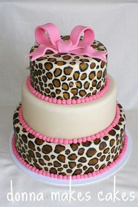 Pink Animal Print Cake