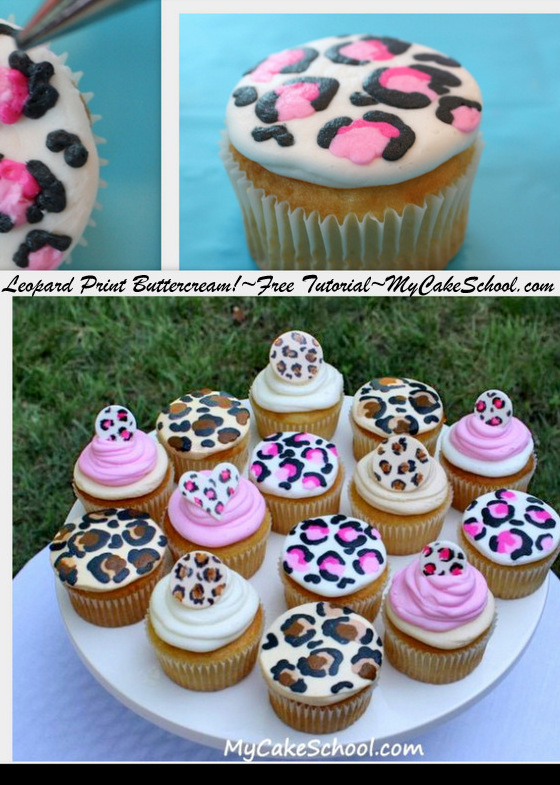 Pink Cheetah Print Cupcakes
