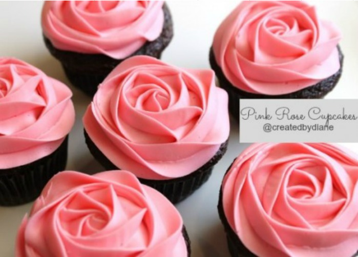 Pink Rose Cupcakes