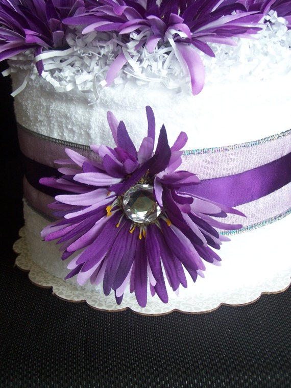 Purple Towel Cake Purple Towel Cake