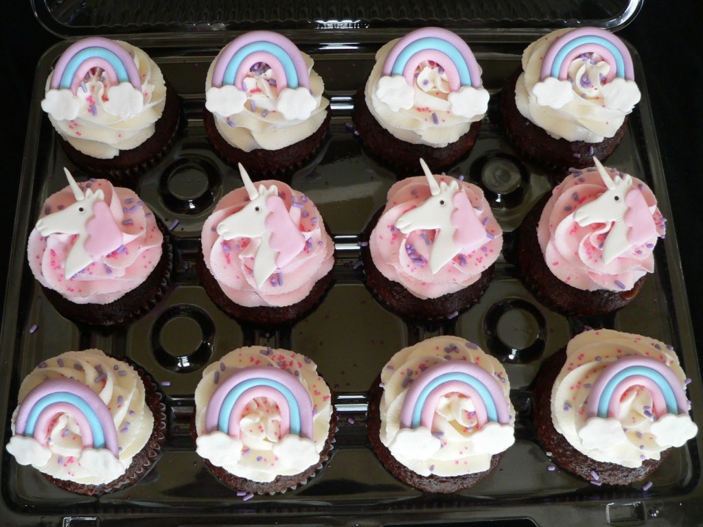 Rainbow Unicorn Cupcake Cake