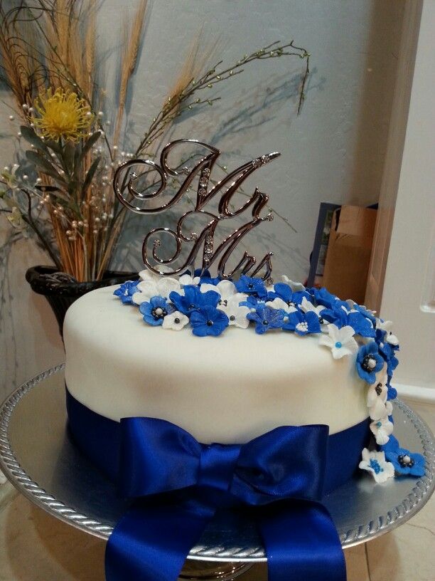 Royal Blue Wedding Cake