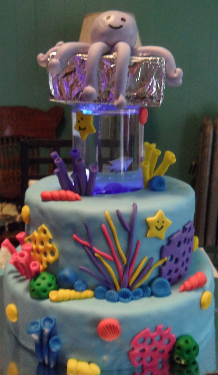 Salt Water Fish Tank Cake