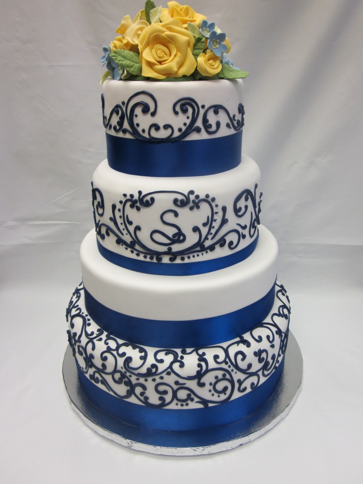 Sapphire Blue Wedding Cake