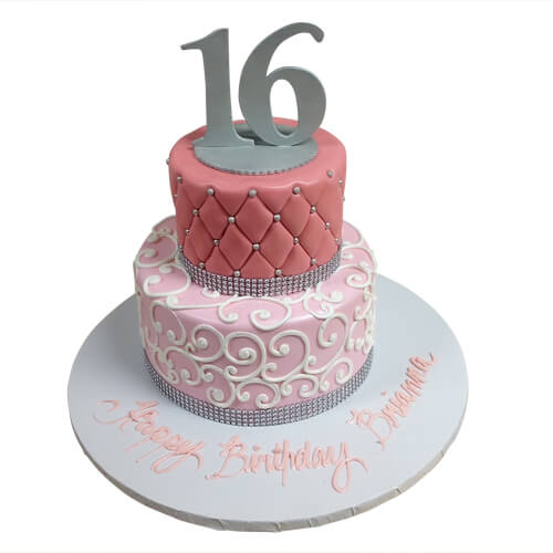 Simple Sweet 16 Birthday Cakes