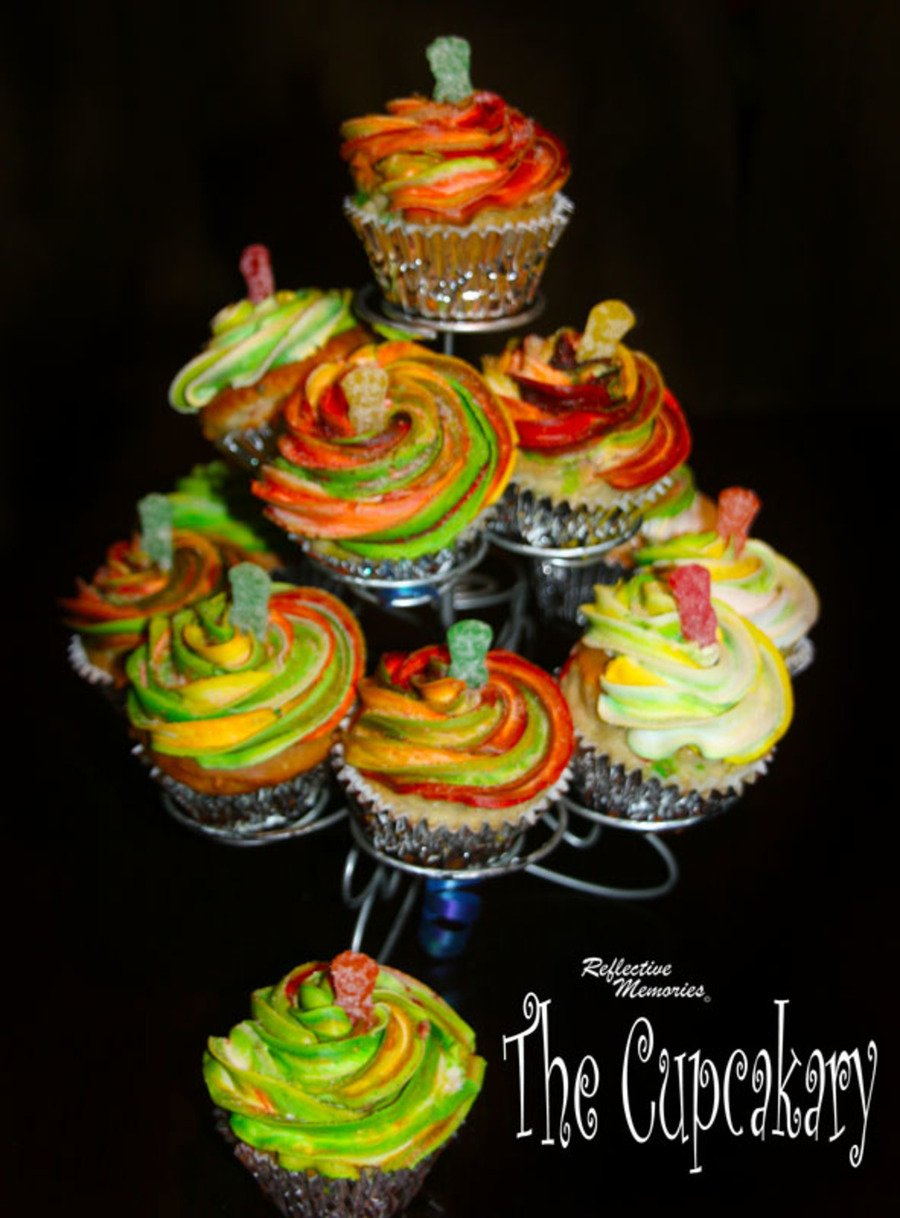 Sour Patch Kid Cupcakes