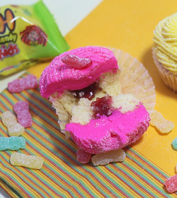 Sour Patch Kid Cupcakes