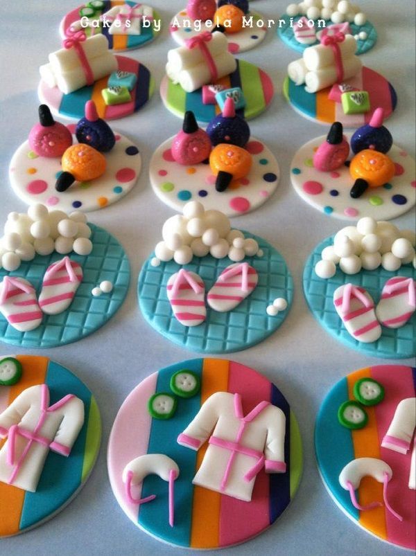 Spa Fondant Cupcake Toppers