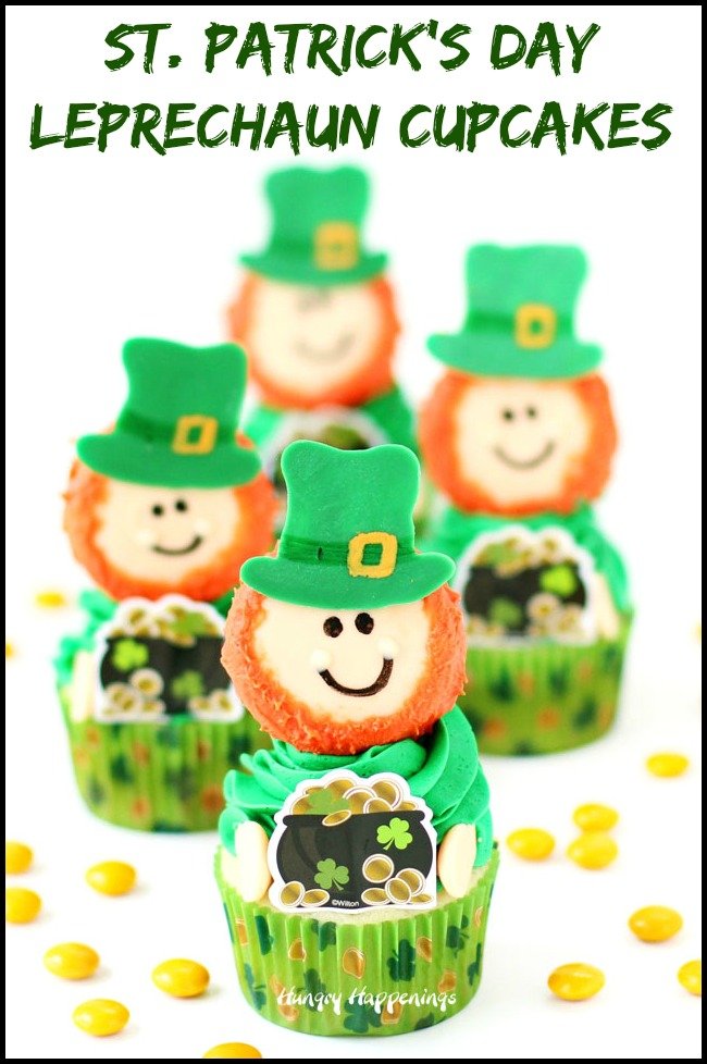 St. Patrick's Day Leprechaun Cupcakes