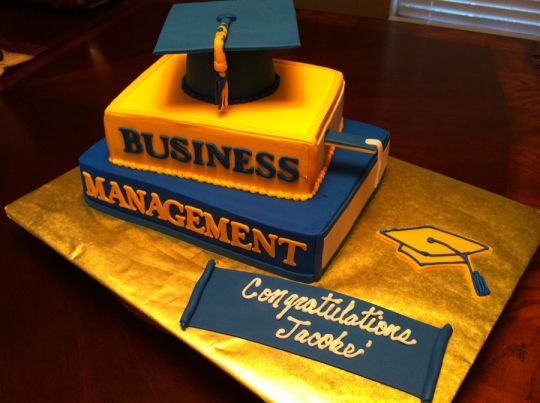 Stacked Book Graduation Cake