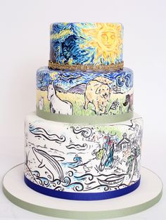 Starry Night Wedding Cake