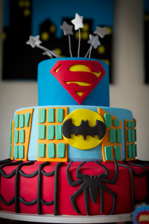 Superhero Birthday Party Cake