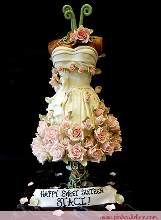 Sweet 16 Dress Cake Sweet 16 Dress Cake