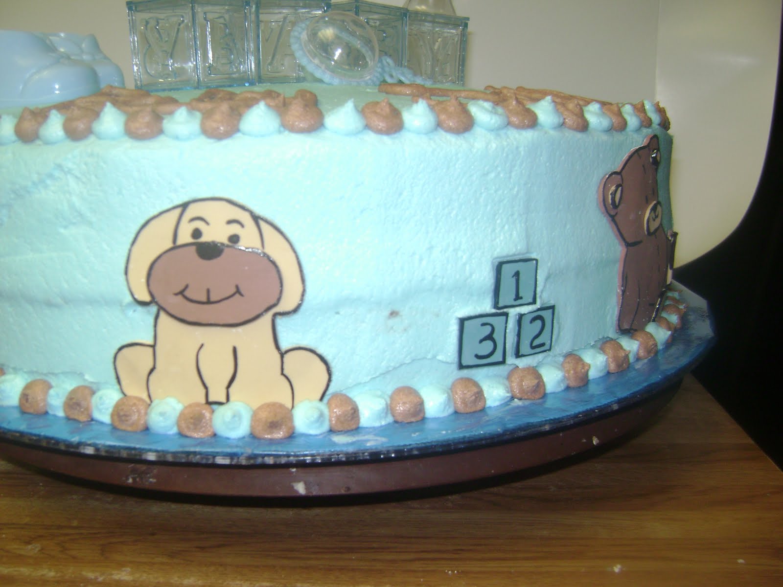 Teddy Bear Baby Shower Fondant Cake