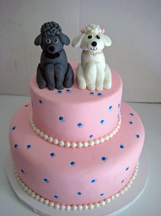 Wedding Cake Topper with Dogs