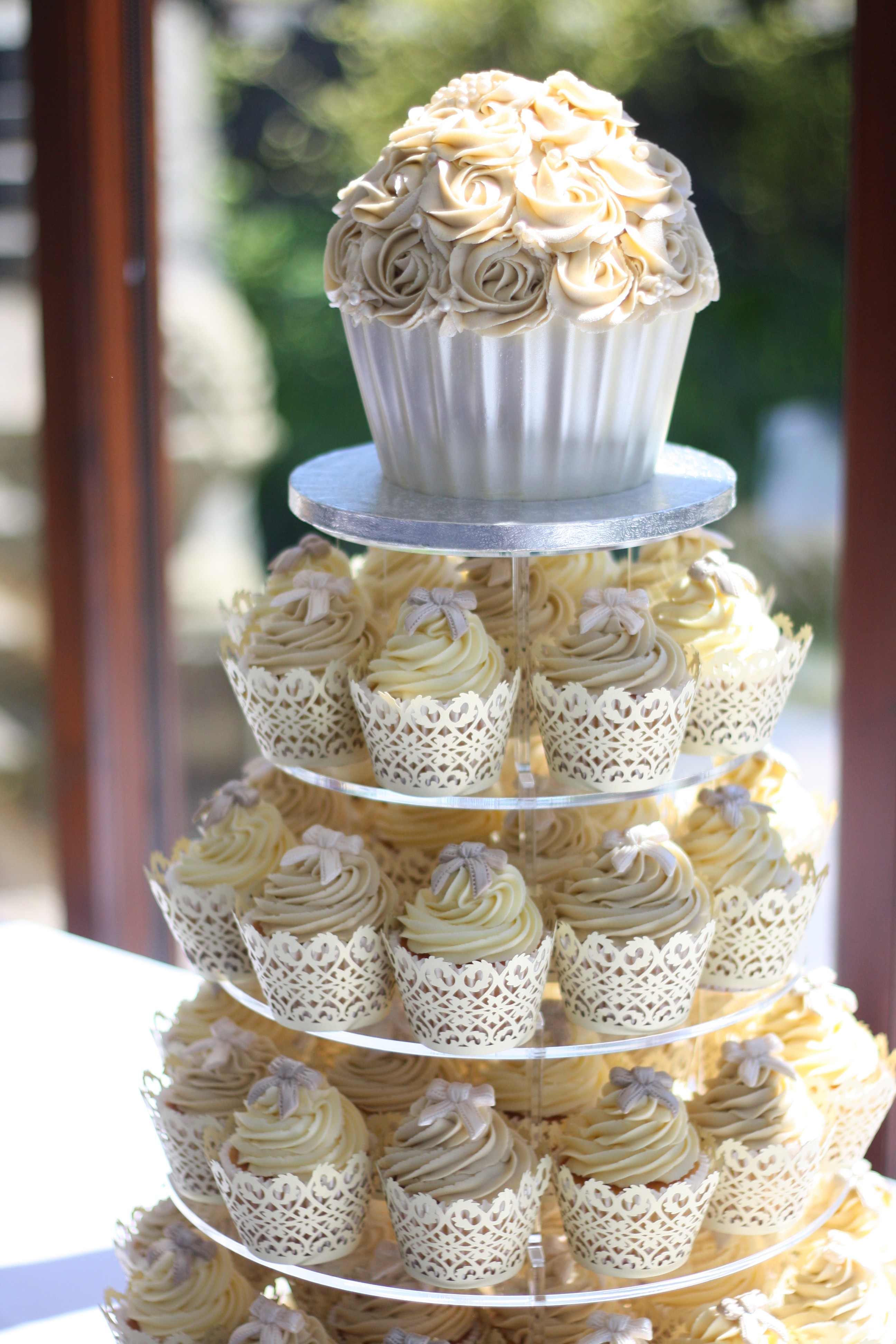 Wedding Cupcake Tower Cake