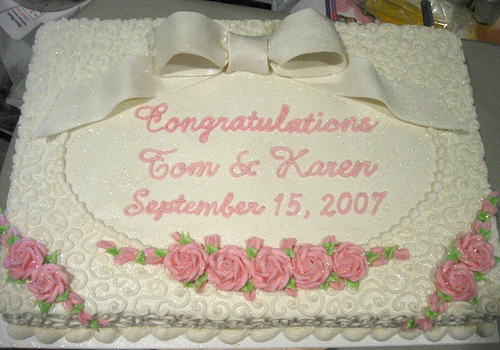 Wedding Shower Sheet Cake