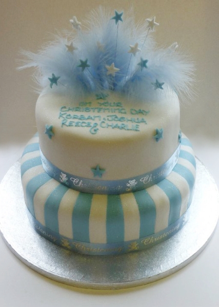 White First Communion 2 Tier Christening Cake White First Communion 2 Tier Christening Cake