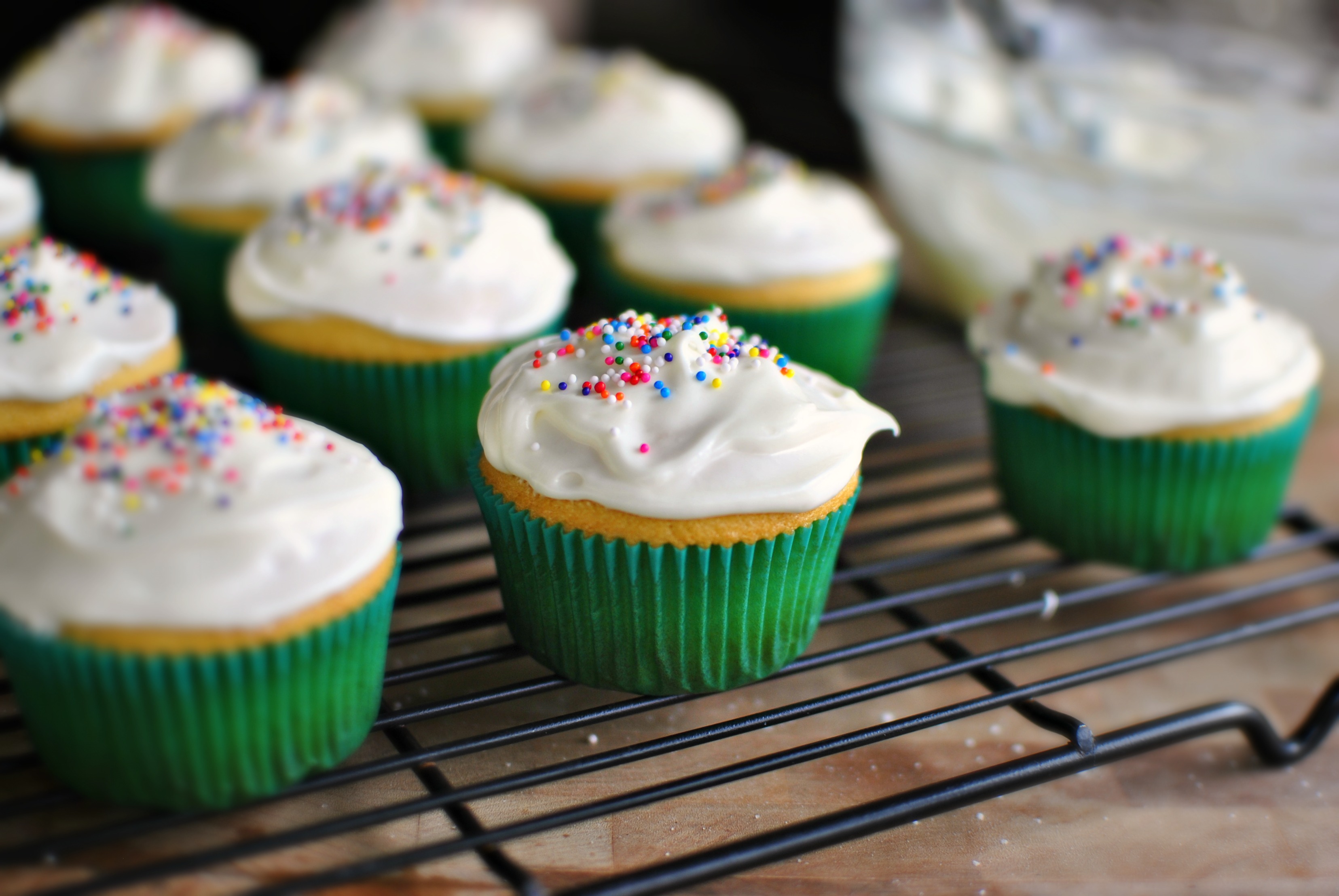 Yellow Cupcakes with Icing