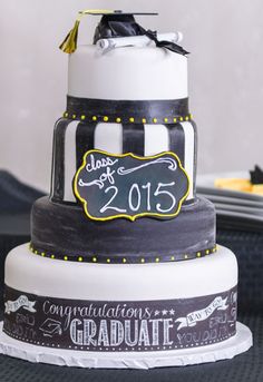 3 Tier Graduation Cake Ideas