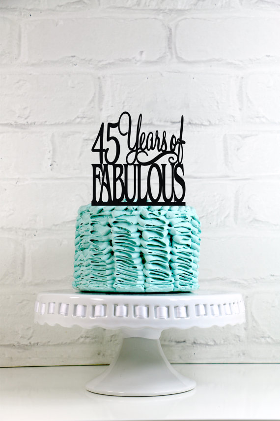 45th Birthday Cake Topper