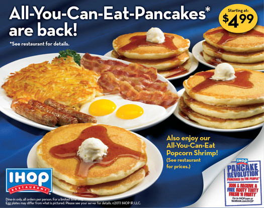 All You Can Eat Pancakes Ihop All You Can Eat Pancakes Ihop
