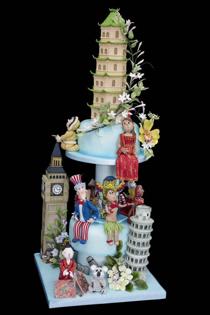 Around the World Wedding Cake Around the World Wedding Cake
