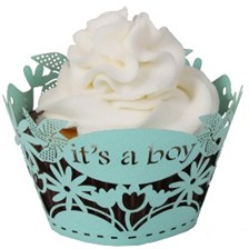 Baby Boy Shower Cupcake Wrappers Baby Boy Shower Cupcake Wrappers