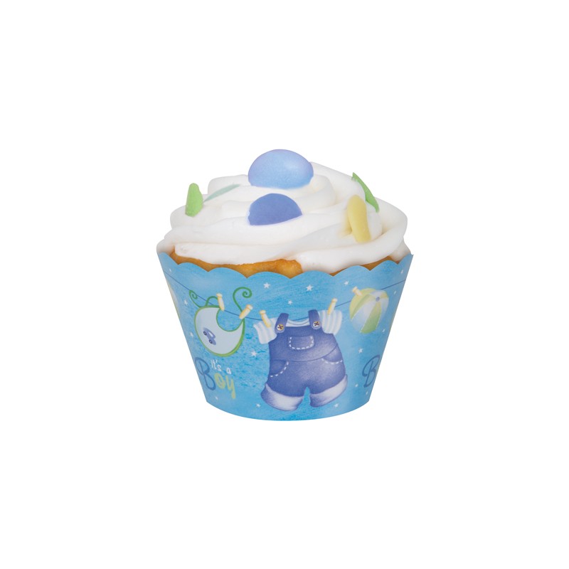 Baby Boy Shower Cupcake Wrappers Baby Boy Shower Cupcake Wrappers