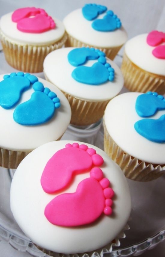 Baby Gender Reveal Party Cupcakes