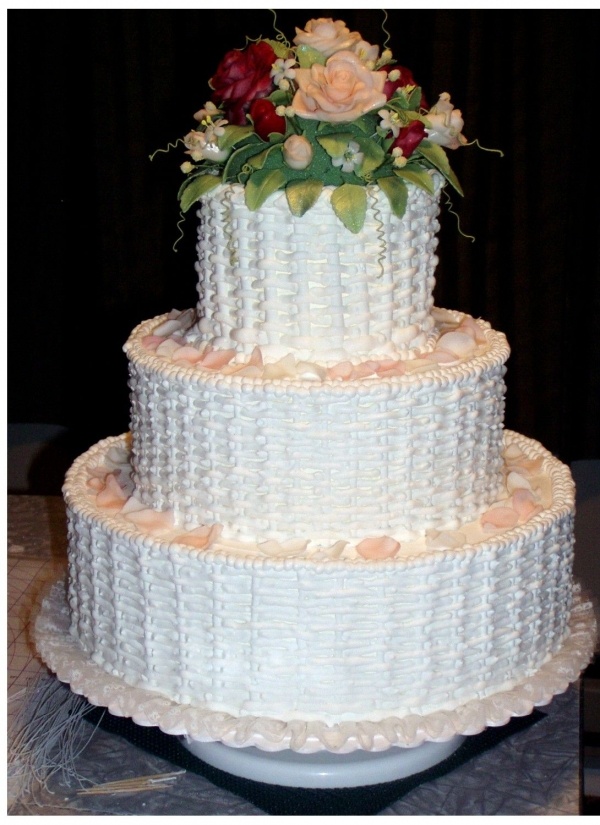 Basketweave Wedding Cake