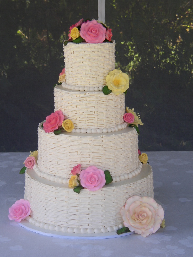 Basketweave Wedding Cake