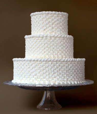 Basketweave Wedding Cake