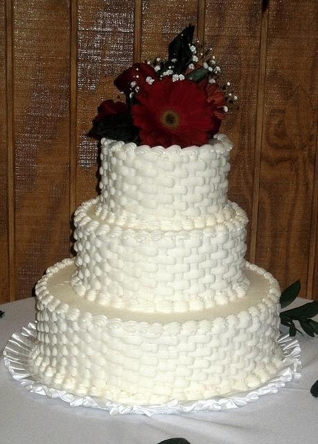 Basketweave Wedding Cake